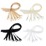 Max 5Pcs Nylon Coil Zippers Closed End Invisible Zipper for Sewing Dark Beige