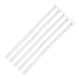 Max 5Pcs Nylon Coil Zippers Closed End Invisible Zipper for Sewing White