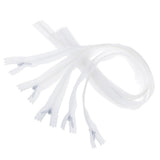 Max 5Pcs Nylon Coil Zippers Closed End Invisible Zipper for Sewing White