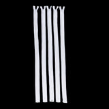Max 5Pcs Nylon Coil Zippers Closed End Invisible Zipper for Sewing White