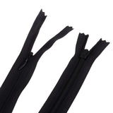 Max 5Pcs Nylon Coil Zippers Closed End Invisible Zipper for Sewing Black