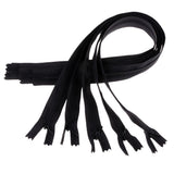 Max 5Pcs Nylon Coil Zippers Closed End Invisible Zipper for Sewing Black