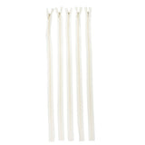 Max 5Pcs Nylon Coil Zippers Closed End Invisible Zipper for Sewing Light Beige