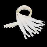 Max 5Pcs Nylon Coil Zippers Closed End Invisible Zipper for Sewing Light Beige