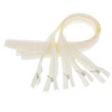 Max 5Pcs Nylon Coil Zippers Closed End Invisible Zipper for Sewing Light Beige