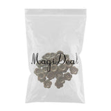 Maxbell 30Pcs 4 Hole Wooden Plum Blossom buttons for Sewing Scrapbooking Dark Brown
