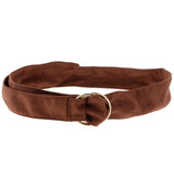 Max Womens Soft Cotton Fabric Cloth Waist Belt Dress Belt Knot Waistband Coffee