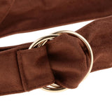 Max Womens Soft Cotton Fabric Cloth Waist Belt Dress Belt Knot Waistband Coffee