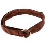 Max Womens Soft Cotton Fabric Cloth Waist Belt Dress Belt Knot Waistband Coffee