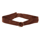 Max Womens Soft Cotton Fabric Cloth Waist Belt Dress Belt Knot Waistband Coffee
