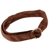 Max Womens Soft Cotton Fabric Cloth Waist Belt Dress Belt Knot Waistband Coffee