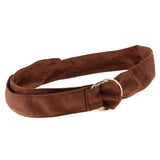 Max Womens Soft Cotton Fabric Cloth Waist Belt Dress Belt Knot Waistband Coffee