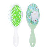 Max 1 Piece Cute Cartoon Pattern Hair Brush Plastic Massage Comb for Girl Green