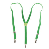Max Easy Clip-On Y-Back Suspenders with Clips for Kids & Toddlers  Green