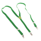 Max Easy Clip-On Y-Back Suspenders with Clips for Kids & Toddlers  Green
