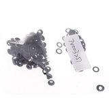 Max 100 Sets Metal Eyelet with Washer for Clothing Accessories 8 x 4mm Black