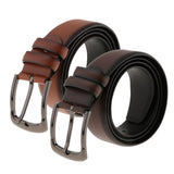 Mens PU Leather Strap Belts Pin Buckle Jeans Pants Belt Waist Belts Coffee