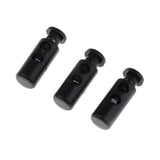 Max 50pcs Plastic Double Hole Toggle Spring Stop for Paracord Shoelace  XS038