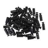 Max 50pcs Plastic Double Hole Toggle Spring Stop for Paracord Shoelace  XS038