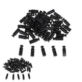 Max 50pcs Plastic Double Hole Toggle Spring Stop for Paracord Shoelace  XS038