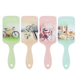 Max Bicycle Pattern Hair Brush Massage Comb Hair Care Anti-static Brush Blue