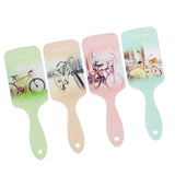 Max Bicycle Pattern Hair Brush Massage Comb Hair Care Anti-static Brush Blue