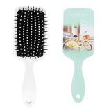 Max Bicycle Pattern Hair Brush Massage Comb Hair Care Anti-static Brush Blue