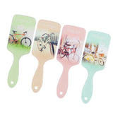 Max Bicycle Pattern Hair Brush Massage Comb Hair Care Anti-static Brush Blue