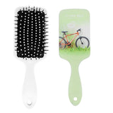 Max Bicycle Pattern Hair Brush Massage Comb Hair Care Anti-static Brush Green