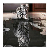 Max 5D DIY Diamond Painting Embroidery Cat & Tiger Cross Stitch Kit Decor +Tools