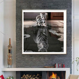 Max 5D DIY Diamond Painting Embroidery Cat & Tiger Cross Stitch Kit Decor +Tools