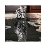 Max 5D DIY Diamond Painting Embroidery Cat & Tiger Cross Stitch Kit Decor +Tools