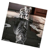 Max 5D DIY Diamond Painting Embroidery Cat & Tiger Cross Stitch Kit Decor +Tools