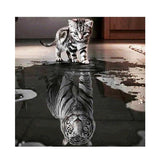 Max 5D DIY Diamond Painting Embroidery Cat & Tiger Cross Stitch Kit Decor +Tools