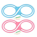 Max 1 Set 8 Shape Knitting Loom Kit Weaving Tool for Beginner Hand Making Pink