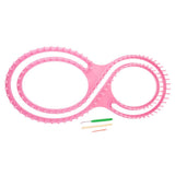 Max 1 Set 8 Shape Knitting Loom Kit Weaving Tool for Beginner Hand Making Pink