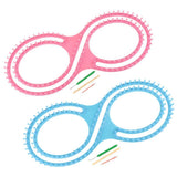 Max 1 Set 8 Shape Knitting Loom Kit Weaving Tool for Beginner Hand Making Pink