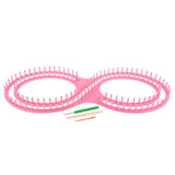 Max 1 Set 8 Shape Knitting Loom Kit Weaving Tool for Beginner Hand Making Pink