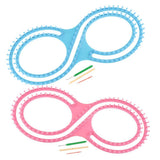 Max 1 Set 8 Shape Knitting Loom Kit Weaving Tool for Beginner Hand Making Pink