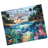 Max Full Drill DIY Diamond Painting Embroidery Cross Stitch Kit Dolphin