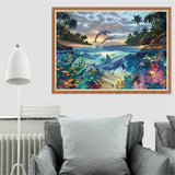 Max Full Drill DIY Diamond Painting Embroidery Cross Stitch Kit Dolphin