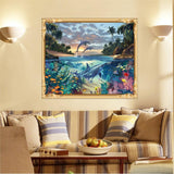 Max Full Drill DIY Diamond Painting Embroidery Cross Stitch Kit Dolphin