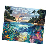 Max Full Drill DIY Diamond Painting Embroidery Cross Stitch Kit Dolphin