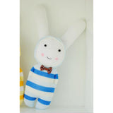 Max 1 Set Socks Rabbit Doll Sewing Kit DIY Material for Children Beginner Blue