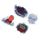 Max 4 Pieces Embroidered Sew-on Patches Cloth Sticker for Clothes Hat Bag Repair