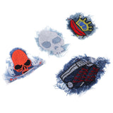 Max 4 Pieces Embroidered Sew-on Patches Cloth Sticker for Clothes Hat Bag Repair