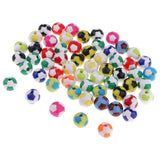 Maxbell 60pcs Soccer Ball Beads Glass Seed Beads for DIY Jewelry Making Colored