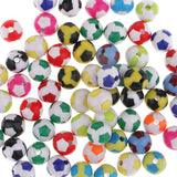 Maxbell 60pcs Soccer Ball Beads Glass Seed Beads for DIY Jewelry Making Colored