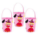 Max 3 Set Halloween Candy Bag Non-woven Fabric Felt Applique Kit Princess