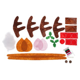 Max 1 Set Elk Hair Band Felt Applique Kit  DIY Material Package Christmas Gifts
